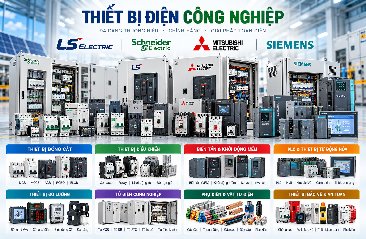Thiết bị điện công nghiệp chính hãng